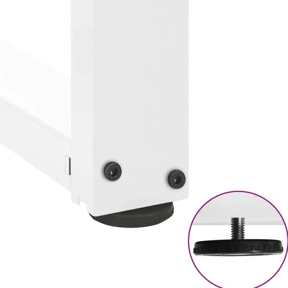 vidaXL Patas para mesa de centro en forma de T (2 unidades), color , 30 x 25 x (30-31) cm, acero Blanco Hot