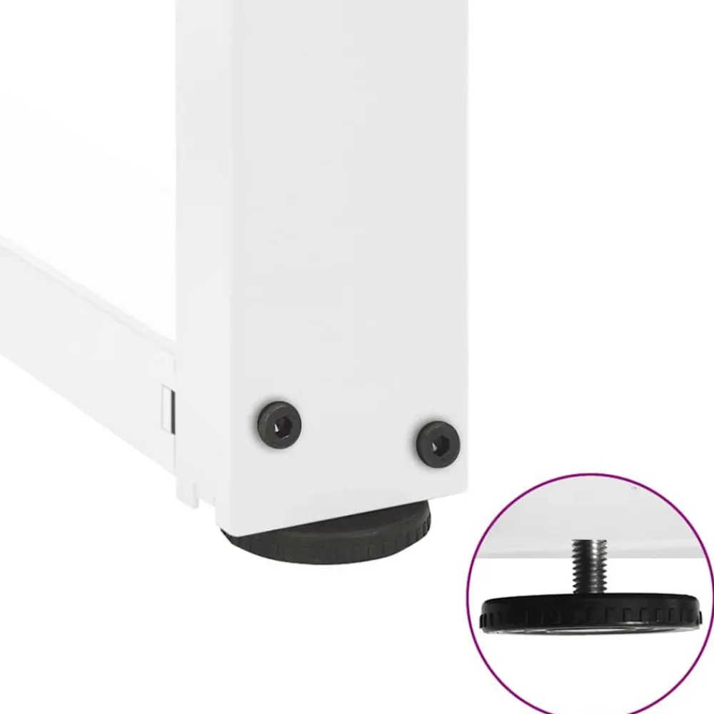 vidaXL Patas para mesa de centro en forma de T (2 unidades), color , 30 x 25 x (30-31) cm, acero Blanco Hot