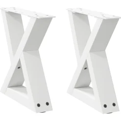 vidaXL Patas para mesa de centro (2 unidades), color , 30 x (30-31,3) cm, acero Blanco Online