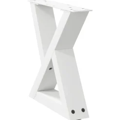 vidaXL Patas para mesa de centro (2 unidades), color , 30 x (30-31,3) cm, acero Blanco Online