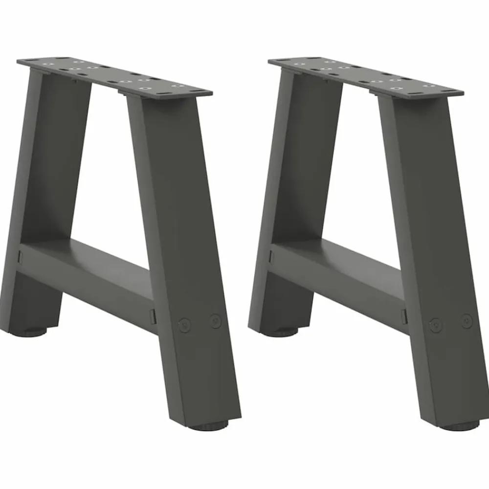 vidaXL Patas para mesa de centro en forma de A (2 unidades), , 30 x (30-31) cm, acero Antracita Online