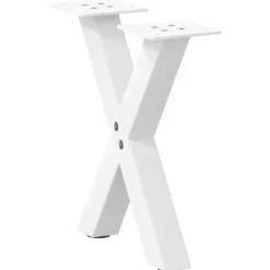 vidaXL Accesorios Para Mesas-Patas para mesa de centro en forma de X (2 unidades), color , 30 x (30-31) cm, acero