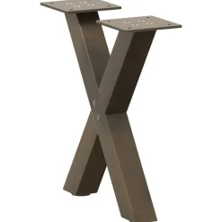 vidaXL Patas para mesa de centro en forma de X (2 unidades, acero , 30 x 30-31 cm) Natural Sale