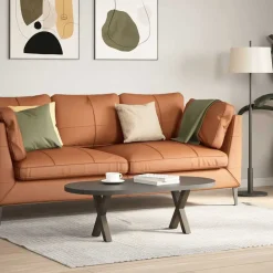 vidaXL Patas para mesa de centro en forma de X (2 unidades, acero , 30 x 30-31 cm) Natural Sale