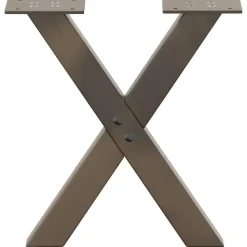 vidaXL Patas para mesa de centro en forma de X (2 unidades, acero , 30 x 30-31 cm) Natural Sale