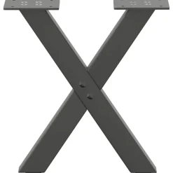 vidaXL Accesorios Para Mesas-Patas para mesa de centro en forma de X (2 unidades), , 37 x (30-31) cm, acero