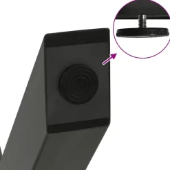 vidaXL Accesorios Para Mesas-Patas para mesa de centro en forma de X (2 unidades), , 37 x (30-31) cm, acero