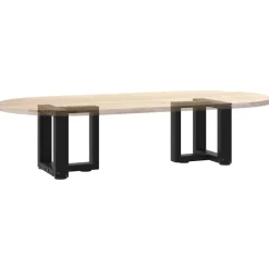 vidaXL Accesorios Para Mesas-Patas para mesa de centro en forma de T (2 unidades), color , 30 x 25 x (30-31) cm, acero