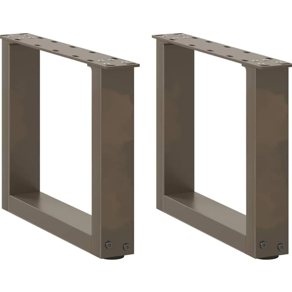 vidaXL Patas para mesa de centro en forma de U (2 unidades, acero , 30 x 30-31 cm) Natural New