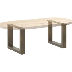 vidaXL Patas para mesa de centro en forma de U (2 unidades, acero , 30 x 30-31 cm) Natural New
