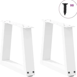 vidaXL Accesorios Para Mesas-Patas para mesa de centro en forma de V (2 unidades), color , 30 x (30-31,3) cm, acero