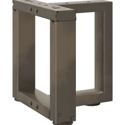 vidaXL Patas para mesa de centro en forma de T (2 unidades), color negro, 30 x 25 x (30-31) cm, acero Natural