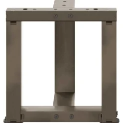 vidaXL Patas para mesa de centro en forma de T (2 unidades), color negro, 30 x 25 x (30-31) cm, acero Natural