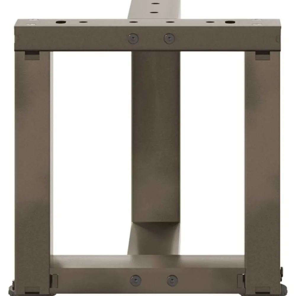 vidaXL Patas para mesa de centro en forma de T (2 unidades), color negro, 30 x 25 x (30-31) cm, acero Natural