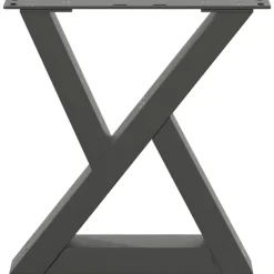 vidaXL Accesorios Para Mesas-Patas para mesa de centro (2 unidades), , 30 x (30-31,3) cm, acero