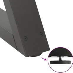 vidaXL Accesorios Para Mesas-Patas para mesa de centro (2 unidades), , 30 x (30-31,3) cm, acero