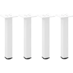 vidaXL Accesorios Para Mesas-Patas para mesa de centro (4 unidades), color , 30-32 cm, acero