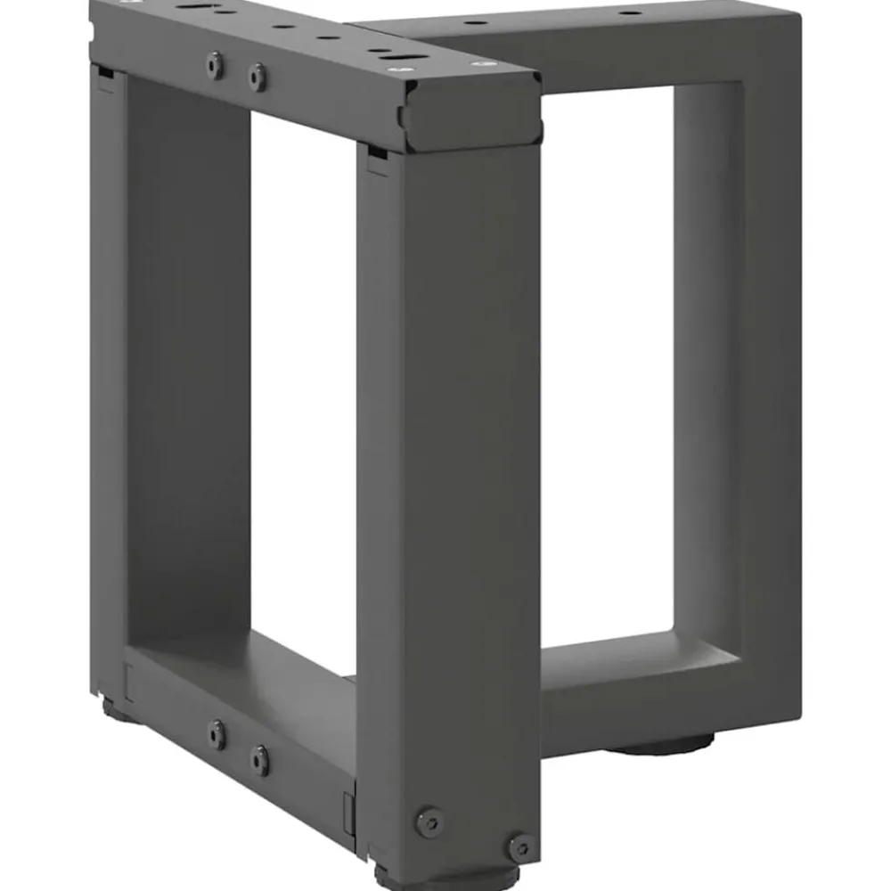 vidaXL Accesorios Para Mesas-Patas para mesa de centro en forma de T (2 unidades), , 30 x 25 x (30-31) cm, acero