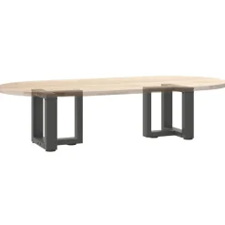 vidaXL Accesorios Para Mesas-Patas para mesa de centro en forma de T (2 unidades), , 30 x 25 x (30-31) cm, acero