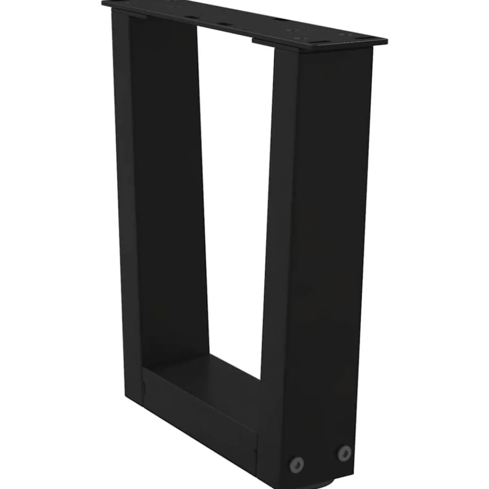 vidaXL Patas para mesa de centro en forma de V (2 unidades), color , 30 x (30-31,3) cm, acero Negro Discount