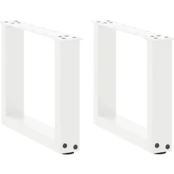 vidaXL Accesorios Para Mesas-Patas para mesa de centro en forma de U (2 unidades), color , 30 x (30-31) cm, acero