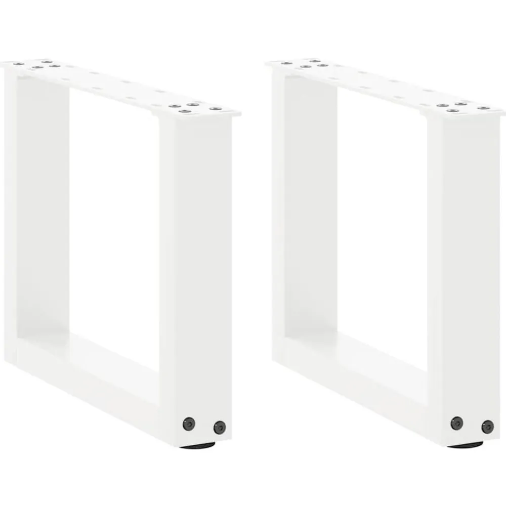 vidaXL Accesorios Para Mesas-Patas para mesa de centro en forma de U (2 unidades), color , 30 x (30-31) cm, acero