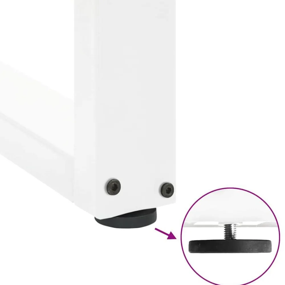 vidaXL Accesorios Para Mesas-Patas para mesa de centro en forma de U (2 unidades), color , 30 x (30-31) cm, acero