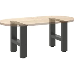 vidaXL Accesorios Para Mesas-Patas para mesa de centro (2 unidades, 30 x 31 cm, acero)