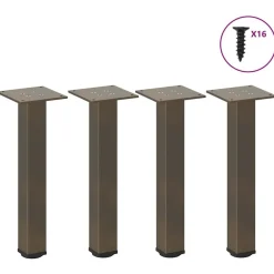 vidaXL Patas para mesa de centro 4 unidades acero 30-32 cm Acero Natural Online