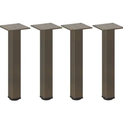 vidaXL Patas para mesa de centro 4 unidades acero 30-32 cm Acero Natural Online
