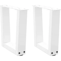 vidaXL Accesorios Para Mesas-Patas para mesa de centro en forma de V (2 unidades), color , 30 x (30-31,3) cm, acero