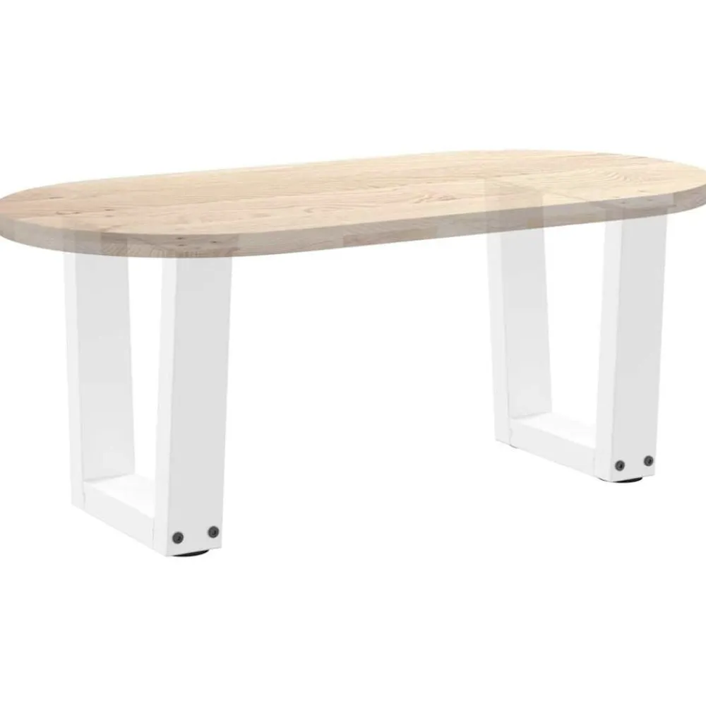 vidaXL Accesorios Para Mesas-Patas para mesa de centro en forma de V (2 unidades), color , 30 x (30-31,3) cm, acero