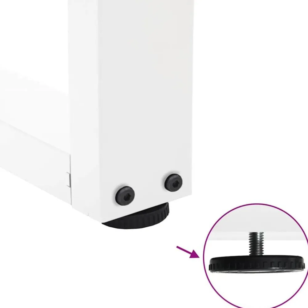 vidaXL Accesorios Para Mesas-Patas para mesa de centro en forma de V (2 unidades), color , 30 x (30-31,3) cm, acero