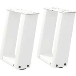 vidaXL Accesorios Para Mesas-Patas para mesa de centro en forma de U (2 unidades), color , 30 x (30-31) cm, acero