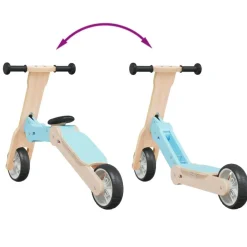 vidaXL Patinete de niños 2 en 1 Azul claro