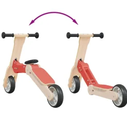 vidaXL Patinete de niños 2 en 1 Rojo Outlet