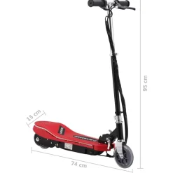 vidaXL Actividades Al Aire Libre-Patinete eléctrico con LED 120 W
