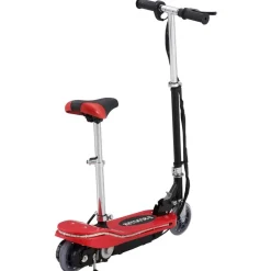 vidaXL Patinete para niños con asiento y LED 120 W Rojo Sale