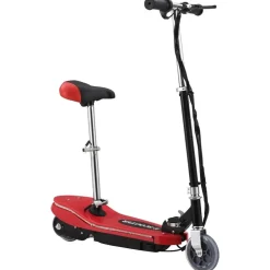 vidaXL Patinete para niños con asiento y LED 120 W Rojo Sale