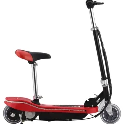vidaXL Patinete para niños con asiento y LED 120 W Rojo Sale