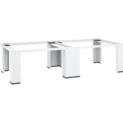 vidaXL Pedestal doble de la lavadora y la secadora Blanco Outlet