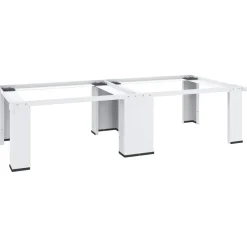 vidaXL Pedestal doble de la lavadora y la secadora Blanco Outlet
