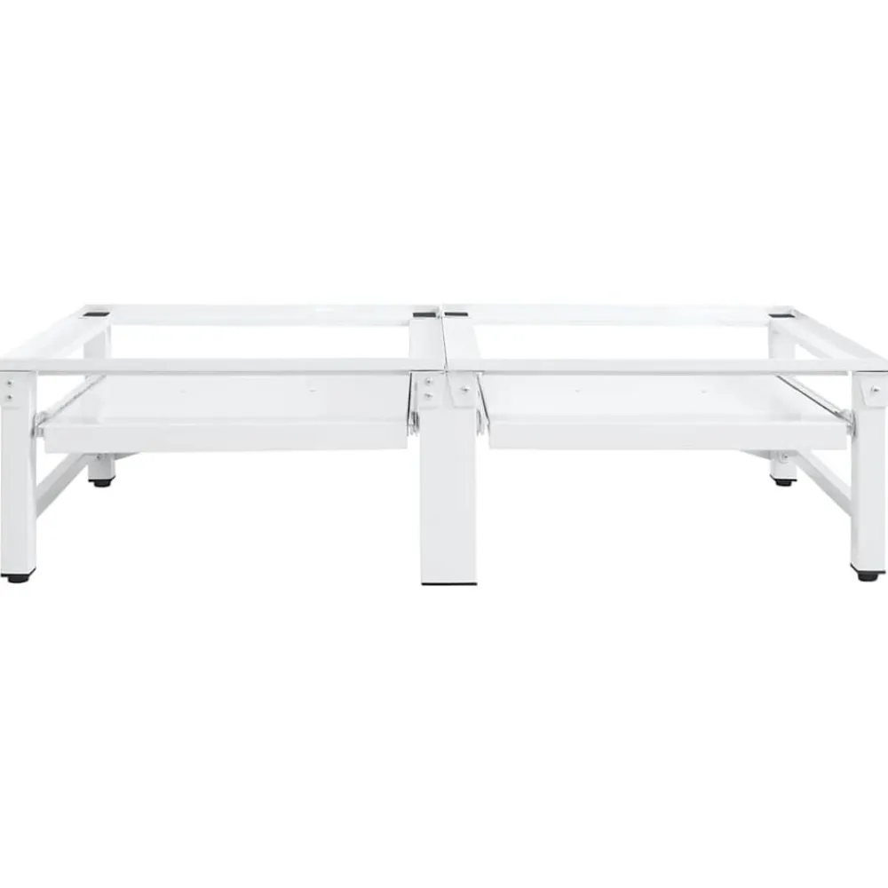 vidaXL Pedestal doble lavadora secadora con estantes extraíbles Blanco Online
