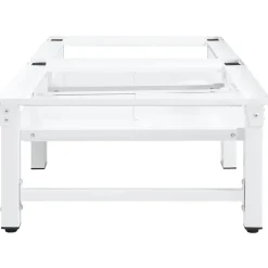 vidaXL Pedestal doble lavadora secadora con estantes extraíbles Blanco Online
