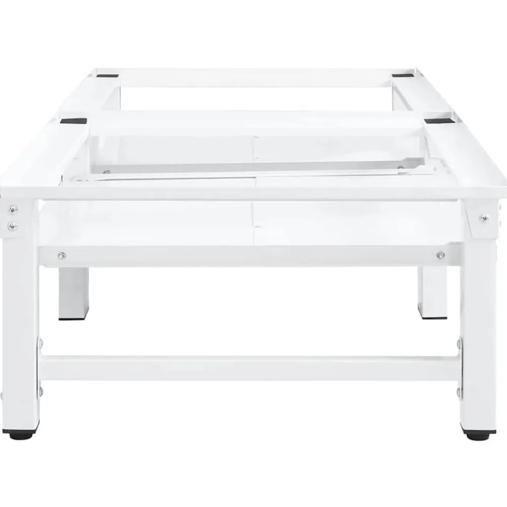 vidaXL Pedestal doble lavadora secadora con estantes extraíbles Blanco Online