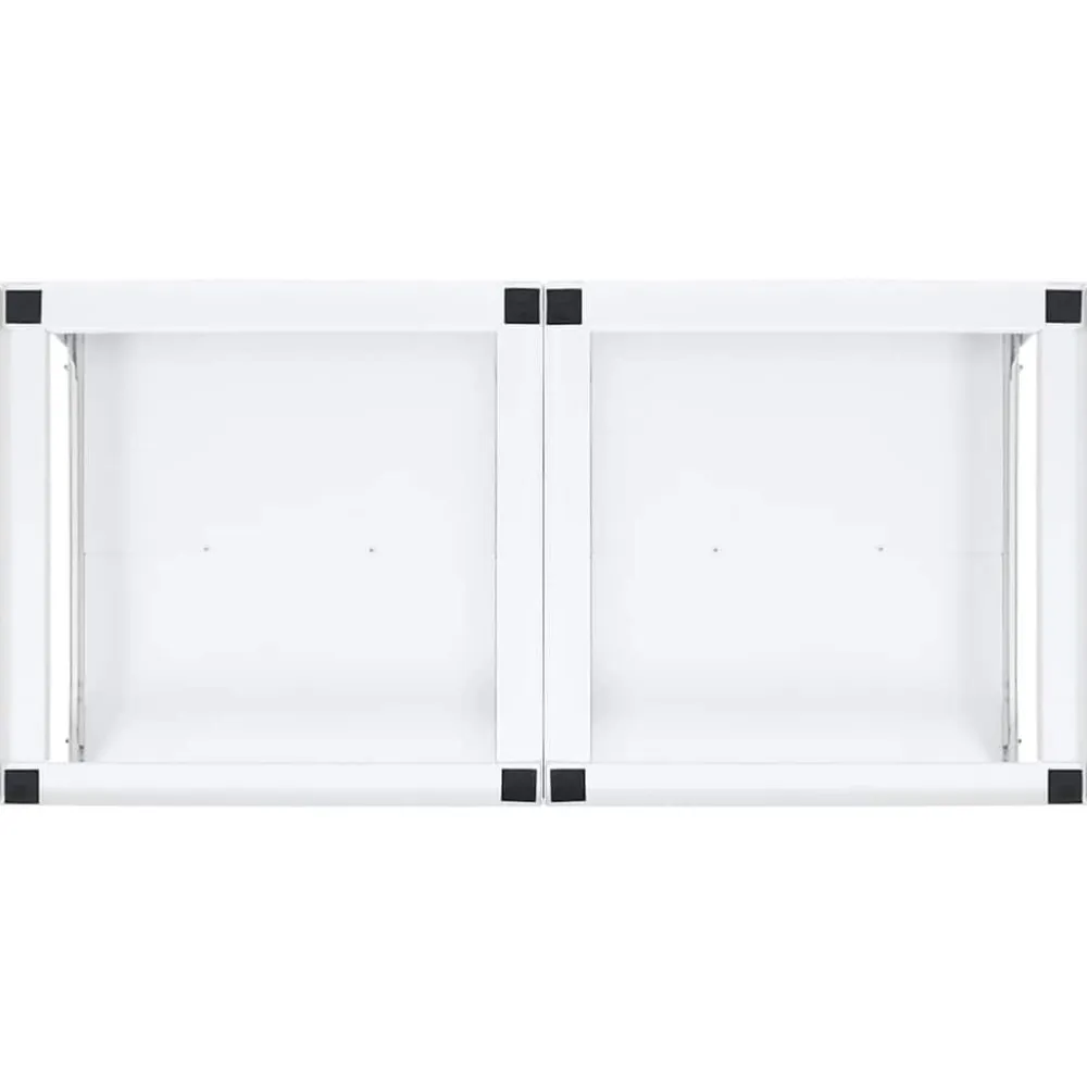 vidaXL Pedestal doble lavadora secadora con estantes extraíbles Blanco Online