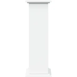 vidaXL Pedestal expositor con almacenaje madera 31x30x90 cm Blanco Outlet