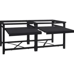 vidaXL Pedestal para Lavadora 2 pcs 120 x 56 x 52 cm Acero Negro Outlet