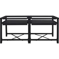 vidaXL Pedestal para Lavadora 2 pcs 120 x 56 x 52 cm Acero Negro Outlet