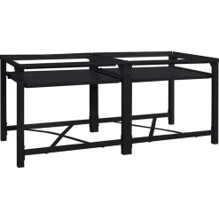 vidaXL Pedestal para Lavadora 2 pcs 120 x 56 x 52 cm Acero Negro Outlet